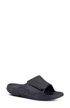 Oofos Ooahh Sport Flex Slide Sandal In Black/ Matte Black