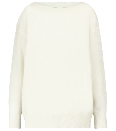 Max Mara Pilade Mohair-blend Sweater In White