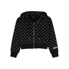 ADAM SELMAN SPORT POLKA-DOT CROPPED JERSEY SWEATSHIRT,3960839