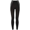 ADAM SELMAN SPORT LACE-UP BLACK STRETCH-NYLON LEGGINGS,3960954