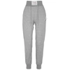 ADAM SELMAN SPORT GREY METALLIC STRETCH-JERSEY SWEATPANTS,3960838