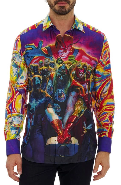Robert Graham X Marvel Limited Edition Whatever It Takes Silk Sport Shirt In Multi