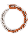 Rabanne + Tsunehisa Kimura Xl Link Silver-tone And Enamel Necklace In Silver
