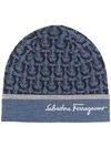 FERRAGAMO GANCINI-JACQUARD BEANIE