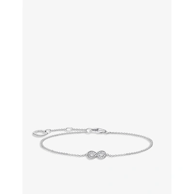 Thomas Sabo Infinity Zirconia And Sterling Silver Bracelet In White