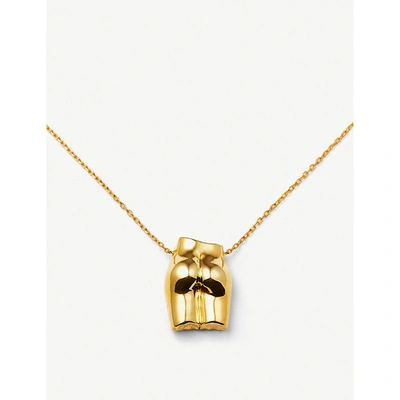 Anissa Kermiche Le Derrière Doré 14ct Yellow Gold-plated Sterling Silver Necklace In Gold Shiny