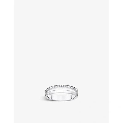 Thomas Sabo Womens Open Sterling Silver And Zirconia Ring