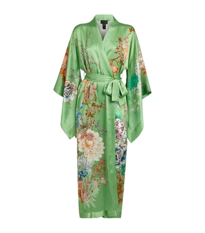 Meng Long Silk Floral Kimono