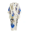 MENG LONG SILK FLORAL KIMONO,16199463