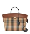 BURBERRY VINTAGE CHECK SOCIETY TOP-HANDLE BAG,14695999