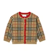 BURBERRY KIDS CHECK WOOL CARDIGAN (6-24 MONTHS),15606314