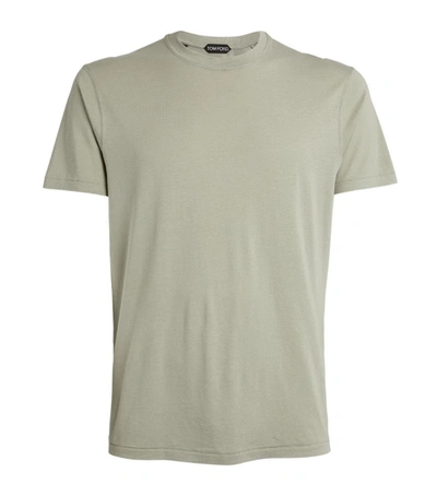 Tom Ford Men's Green Viscose T-shirt