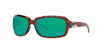 Costa Del Mar Costa Woman Sunglasses 6s9043 Isabela In Green Mirror