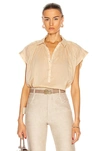Nili Lotan Normandy Cotton-voile Blouse In Khaki