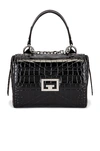 GIVENCHY SMALL EMBOSSED CROC ID FLAP BAG,GIVE-WY775