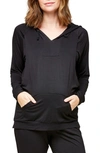 Nom Maternity Women's Simone Jersey Lounge Hoodie In Black