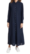 Xirena Boden Cotton Midi Shirt Dress In Navy