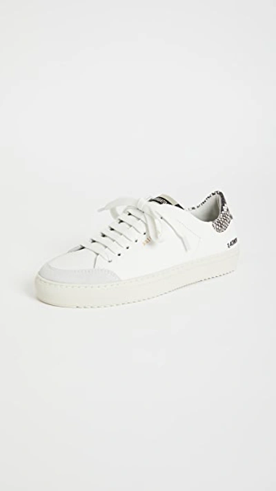 Axel Arigato Clean 90 Sneakers In White Leather In White/snake/black