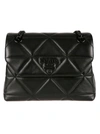 PRADA LOGO PLAQUE QUILTED CHAIN SHOULDER BAG,11668444