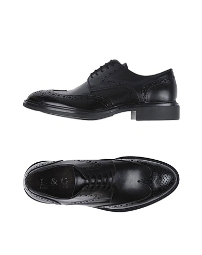 L&g Lace-up Shoes In Black