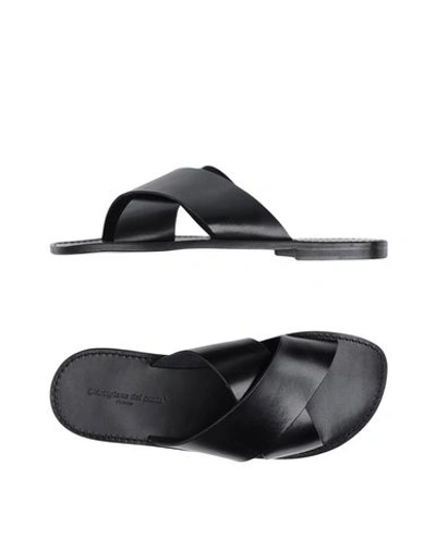 L'artigiano Del Cuoio Sandals In Black