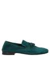 Andrea Ventura Firenze Loafers In Emerald Green