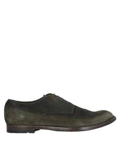 Officine Creative Italia Lace-up Shoes In Military Green