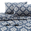 TRIBECA LIVING FLANNEL 200-GSM DAMASK PRINTED EXTRA DEEP POCKET TWIN XL SHEET SET