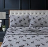 Tribeca Living Holiday Print Heavyweight Flannel Extra Deep Pocket King Sheet Set Bedding In Checkered Buck