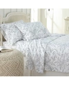 Southshore Fine Linens Ultra-soft Floral Or Solid 4-piece Sheet Set Bedding In White2