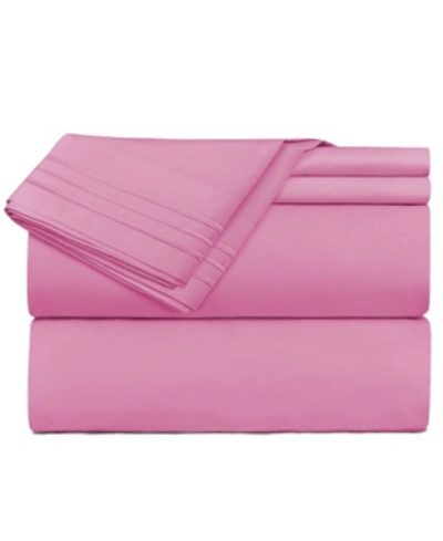 Clara Clark Premier Deep Pocket 4 Pc. Sheet Set, Queen Bedding In Pink