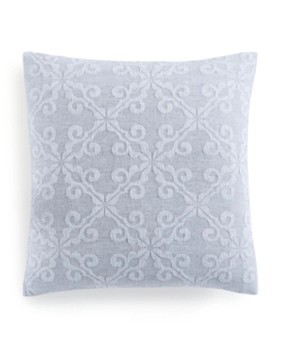 Charter Club Damask Designs Woven Tile Decorative Pillow, 18" X 18",, Created For Macy's Bedding In White