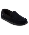 ISOTONER SIGNATURE SIGNATURE MEN'S MICROTERRY AND WAFFLE TRAVIS MOCCASIN SLIPPERS