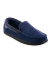ISOTONER SIGNATURE SIGNATURE MEN'S MICROTERRY AND WAFFLE TRAVIS MOCCASIN SLIPPERS