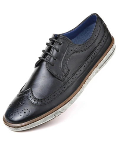 Mio Marino Men's Casual Wingtip Dress Shoes Men's Shoes In Black