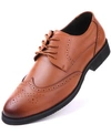 Mio Marino Men's Speckled Wingtip Dress Shoes Men's Shoes In Dark Brown