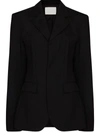 Dion Lee Ssense Exclusive Black Cinch Strap Blazer In Black