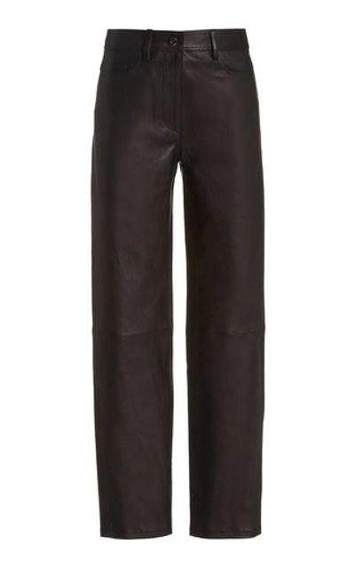 Joseph Women's Teddy Stretch-leather Pants In Black