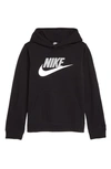 Nike Kids' Sportswear Club Fleece Hoodie In Black/ Lt Smoke Grey