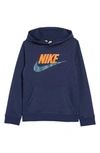 Nike Kids' Sportswear Club Fleece Hoodie In Midnight Navy/ Htr