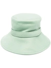 Alberta Ferretti Logo Plaque Bucket Bag In Green