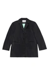 GANNI RECYCLED NYLON OVERSIZE BLAZER,F5390