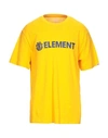 Element T-shirts In Yellow