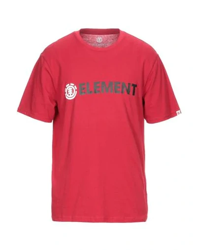 Element T-shirts In Red
