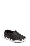 Native Shoes Miles Water Friendly Slip-on Vegan Sneaker In Z/dnujiffy Black/ Shell White