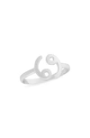 Sterling Forever Zodiac Ring In Silver Cancer