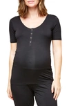 Nom Maternity Rhys Nursing Maternity Pajama Top In Black