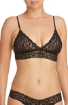 Hanky Panky Signature Lace Padded Triangle Bralette In Black