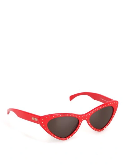 Moschino Womens Multicolor Metal Sunglasses In Red