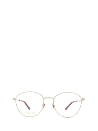 Gucci Women's Gg0806o002 Silver Metal Glasses